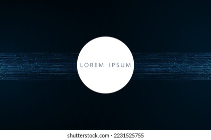 Abstract background digital concept circuit board modern futuristic dark blue background for text