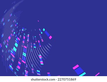 Abstrakter Hintergrund, digitale futuristische Computertechnologie. Internetsignalkommunikationskonzept. Layoutbild für die Verzerrung der Kurvenlinie