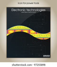 Abstract background of digital technologies.vector Computer Processor