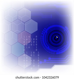abstract background for digital technology, cyber and security concept. Vector illustration ESP 19