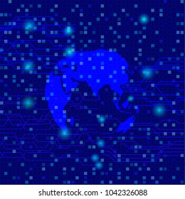 abstract background for digital technology, cyber and security concept. Vector illustration ESP 19