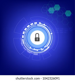 abstract background for digital technology, cyber and security concept. Vector illustration ESP 19