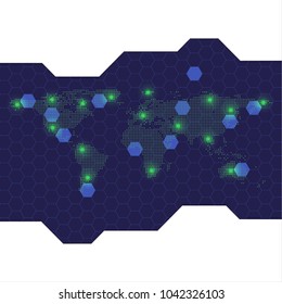abstract background for digital technology, cyber and security concept. Vector illustration ESP 19