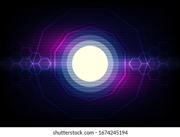 tecnología digital de fondo abstracto, comunicación virtual futurista de red vectorial gráfico