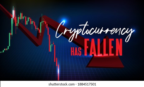 abstract background of digital trading cryptocurrency stock market has fallen