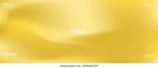 Abstract background with dim yellow wave texture. Combination of light and dark. Minimalist pastel color design