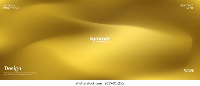 Abstract background with dim yellow wave texture. Combination of light and dark. Minimalist pastel color design