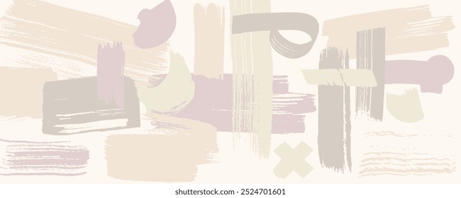 Abstrakter Hintergrund mit schmutzigen Grunge-Pinseln schmieren in den nackten Farben.