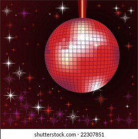 Abstract background with a disco ball
