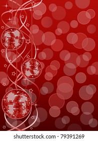 Abstract background with disco ball. Vector illustration.