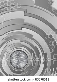 Abstract background with disco ball. Vector illustration.