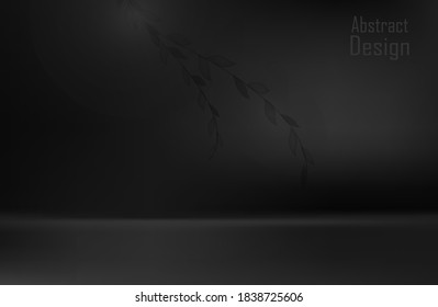 fondo abstracto con visualización de hojas de ramas. ilustración vectorial