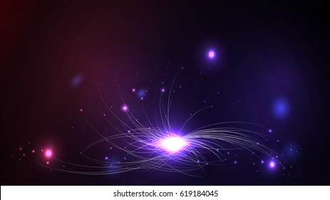 Abstract Background Distant Galaxy - Vector Illustration