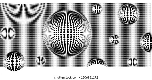 abstract background with distorted circles shapes