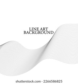 Abstract background with distorted line shapes on a white background monochrome sound line waves 2