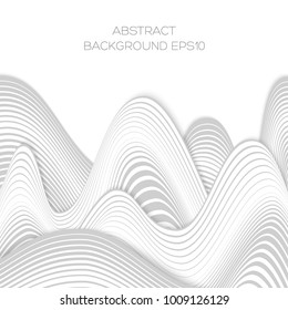 Abstract background with distorted lines. The curvature of space. Fluid motion.