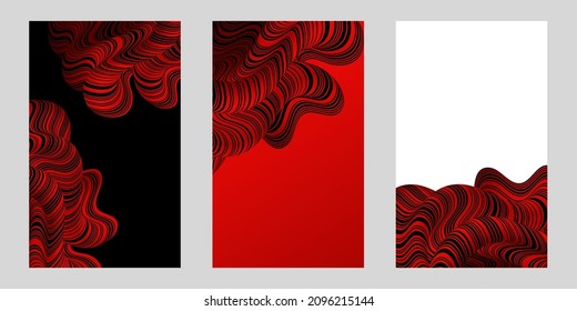 Abstract Background distorted lines liquid shape. Psychedelic stripes. Vector illustration for brochure, flyer, banner or cover.