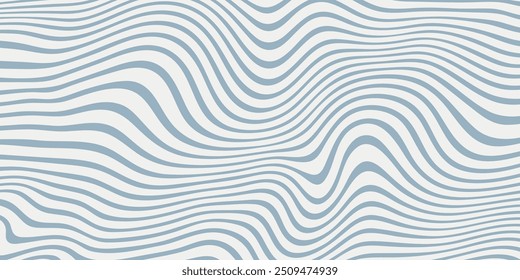 Abstract background with distorted liquid wavy texture. Retro psychedelic line pattern