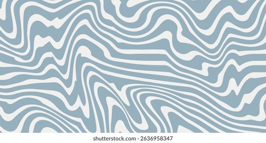 Abstract background with distorted liquid wavy texture. Retro psychedelic line pattern