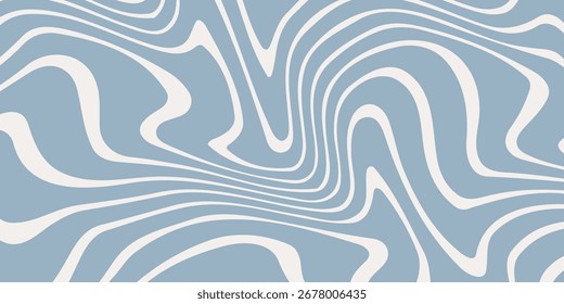 Fundo abstrato com textura ondulada líquida distorcida. Padrão de linha psicodélica retrô