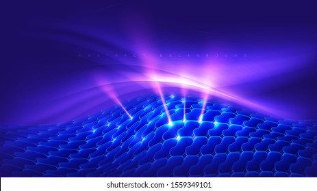 An abstract background of distorted plane with light effect in vector art.
