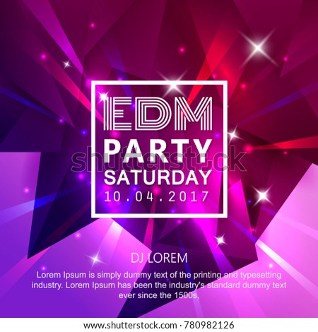 abstract background dj music party design poster vector