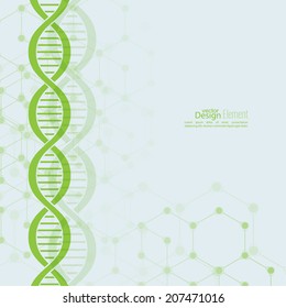 Abstract background with DNA strand molecule structure. genetic and chemical compounds