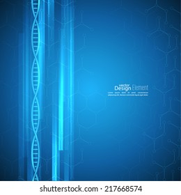 Abstract background with DNA strand molecule structure. genetic and chemical compounds