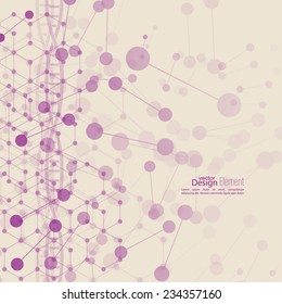 Abstract background with DNA strand molecule structure. genetic and chemical compounds