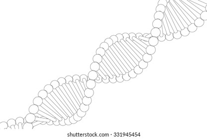 Abstract background with DNA strand molecule structure. genetic and chemical compounds