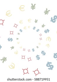 Abstract background for documents, bank signs currency.