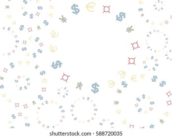 Abstract background for documents, bank signs currency.