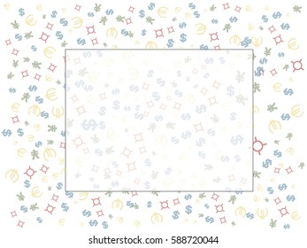 Abstract background for documents, bank signs currency.