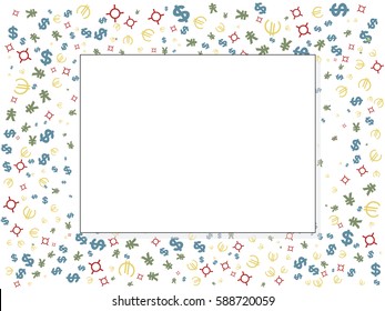 Abstract background for documents, bank signs currency.