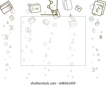 Abstract background for documents from business statistics icons, money icons, business growth, graphs, opportunities, market segments