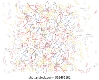 Abstract background for documents Christian symbol of fish.