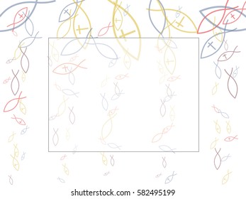 Abstract background for documents Christian symbol of fish.
