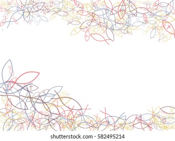 Abstract background for documents Christian symbol of fish.