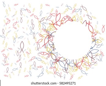 Abstract background for documents Christian symbol of fish.