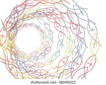 Abstract background for documents Christian symbol of fish.