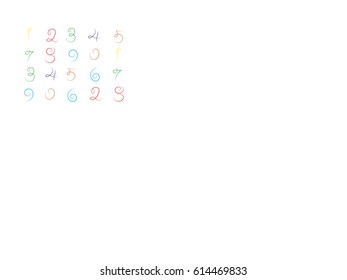 Abstract background for documents. Color numbers. Vector illustration.