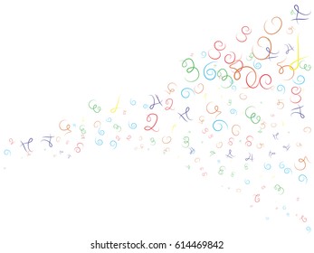 Abstract background for documents. Color numbers. Vector illustration.