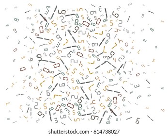 Abstract background for documents. Color numbers. Vector illustration.