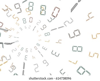 Abstract background for documents. Color numbers. Vector illustration.