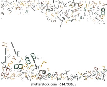 Abstract background for documents. Color numbers. Vector illustration.