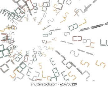 Abstract background for documents. Color numbers. Vector illustration.