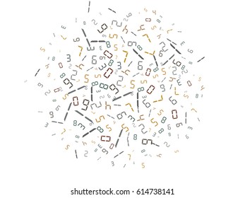 Abstract background for documents. Color numbers. Vector illustration.