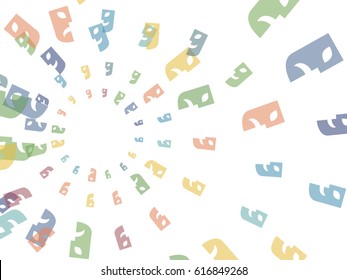 Abstract background for documents, color theatrical mask. Vector illustration.