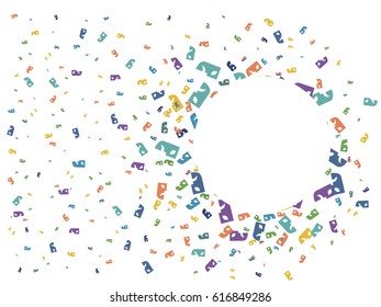 Abstract background for documents, color theatrical mask. Vector illustration.
