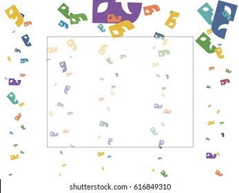 Abstract background for documents, color theatrical mask. Vector illustration.